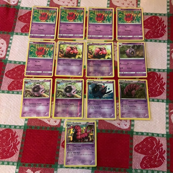Pokemon TCG Venipede/Whirlipede/Scolipede Bundle (13 Cards) - Picture 2 of 16